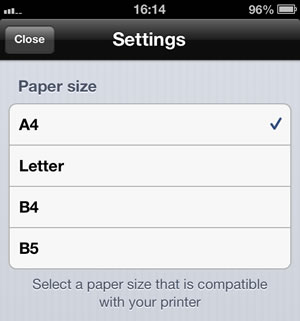 Paper size