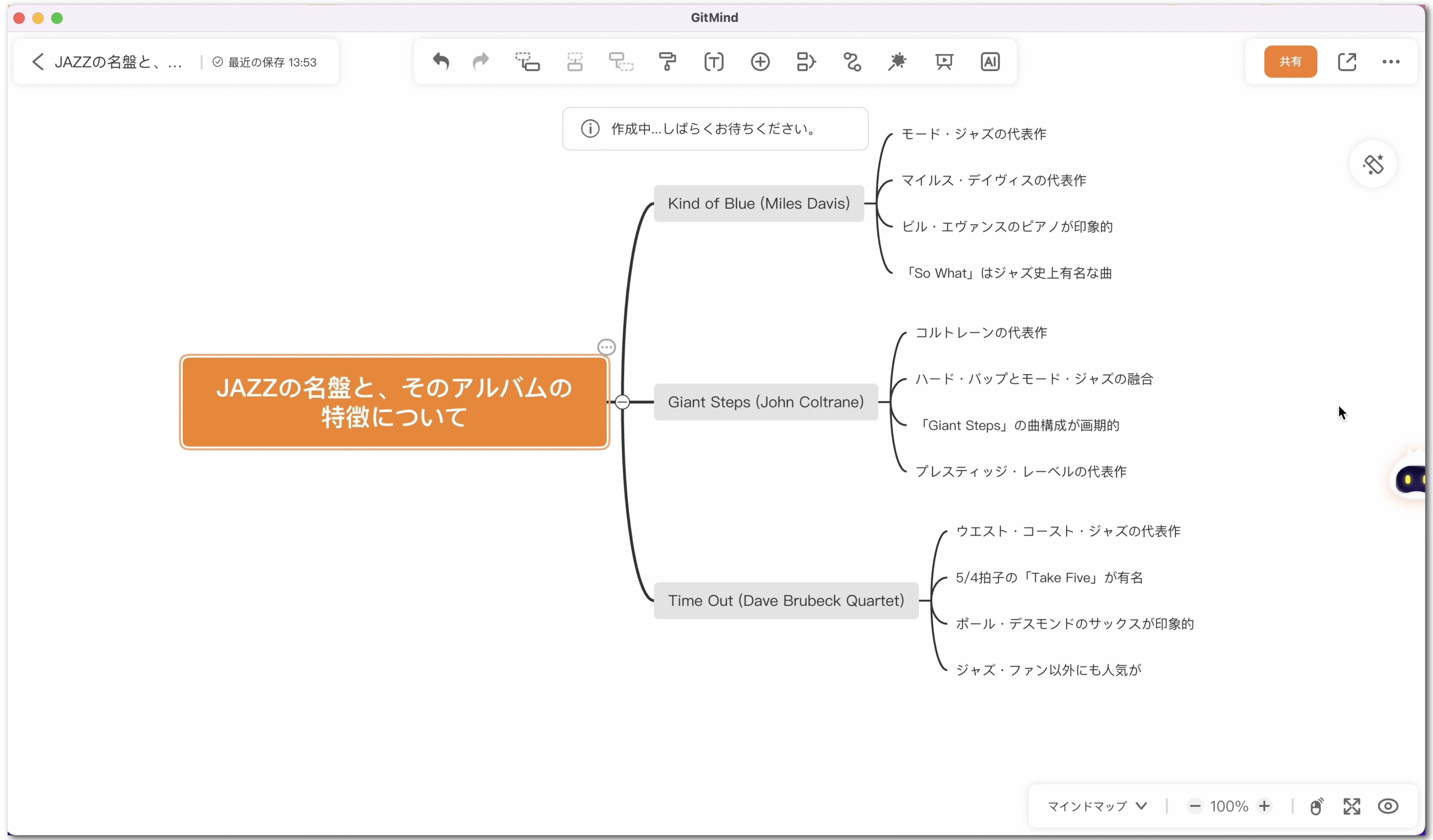 AIによる自動生成画面