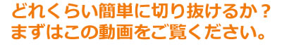 どれくらい簡単に切り抜けるか？まずはこの動画をご覧ください。