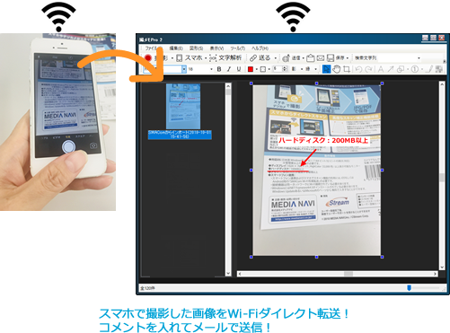 スマホの画像をWi-Fiダイレクト転送