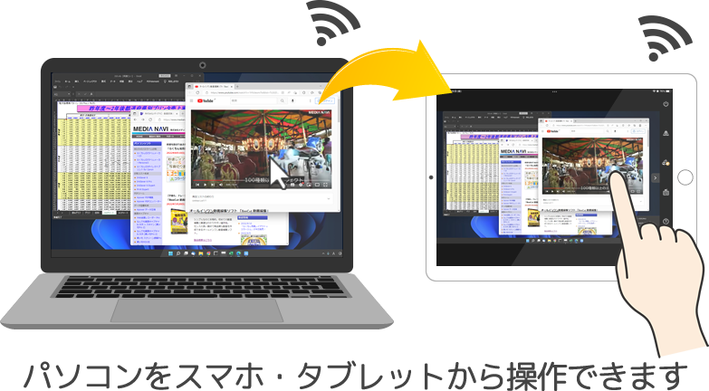 パソコンをスマホ・タブレットから操作
