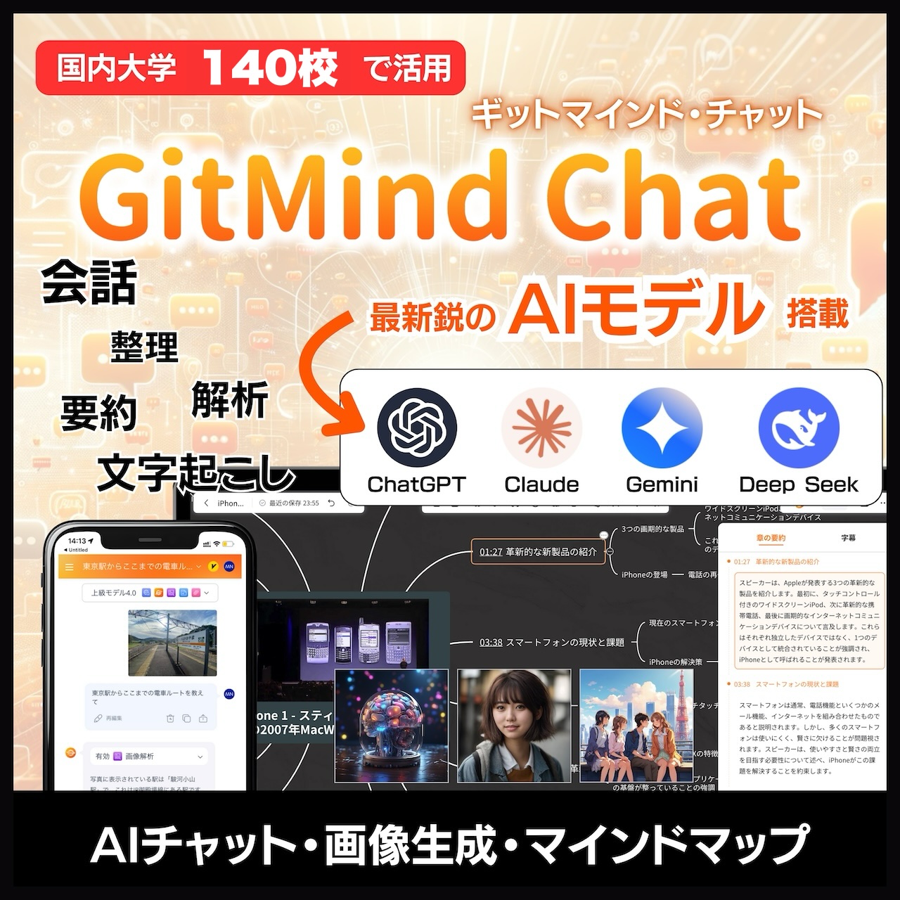 GitMind Chat（アカデミック向け生成AIツール）